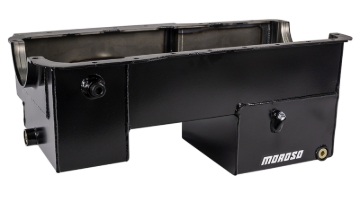 Picture of Moroso Ford 351W (w/Rear Sump & Billet End Seals) Power Pouch Wet Sump 7qt 9in Steel Oil Pan