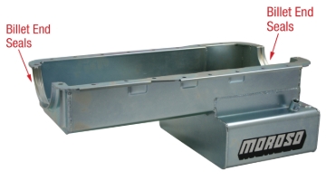 Picture of Moroso Ford 289-302 (w/Front Sump) Road Race Baffled Wet Sump 7qt 8in Steel Oil Pan