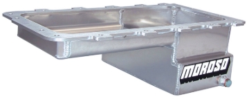 Picture of Moroso Ford 5.4 Lightning (w/Rear Sump) Drag Race Baffled Wet Sump 7qt 6.5in Aluminum Oil Pan