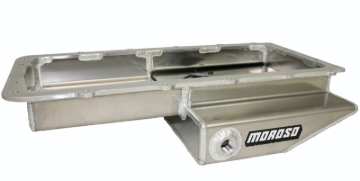 Picture of Moroso Ford 5.0 Coyote/Cobra (w/Rear Sump) Road Race Baffled Wet Sump 9.5qt 4.5in Aluminum Oil Pan