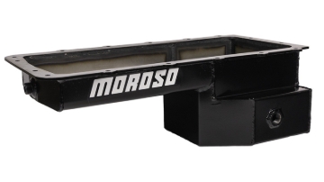 Picture of Moroso Ford 5.0 Coyote (w/Rear Sump) Road Race Baffled Wet Sump 9qt 6-5/8in Steel Oil Pan