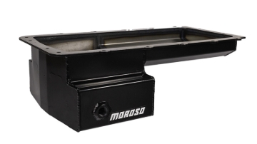 Picture of Moroso Ford 5.0 Coyote (w/Front Sump) Road Race Baffled Wet Sump 7qt 6.25in Steel Oil Pan