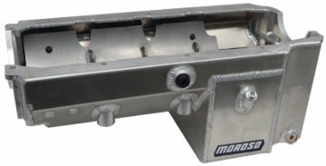 Picture of Moroso Dart/Rocket Small Block (w/Double Power Kick Outs) Wet Sump 8qt 8.5in Aluminum Oil Pan