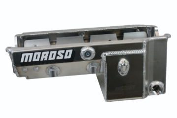 Picture of Moroso Pre-85 Chevrolet Small Block/Dart (w/-16An External Pick Up) Wet Sump 8qt 8.25in Alum Oil Pan