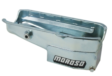 Picture of Moroso Pre-80 Chevrolet Small Block (w/1in Inspection Bung) Wet Sump 7qt 7.5in Steel Oil Pan