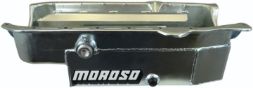 Picture of Moroso 86-Up Chevrolet Small Block (w/1in Inspection Bung) Wet Sump 8qt 6.5in Steel Oil Pan