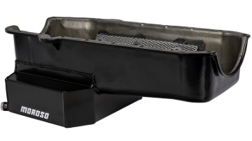 Picture of Moroso 80-85 Chevy Small Block/Dart (w/2 Pc Seal) Road Race Wet Sump 7qt 7.5in Steel Oil Pan - Black