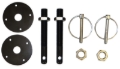 Picture of Moroso Hood Pin Set - 1/2in - Aluminum - Black - 2 Pack