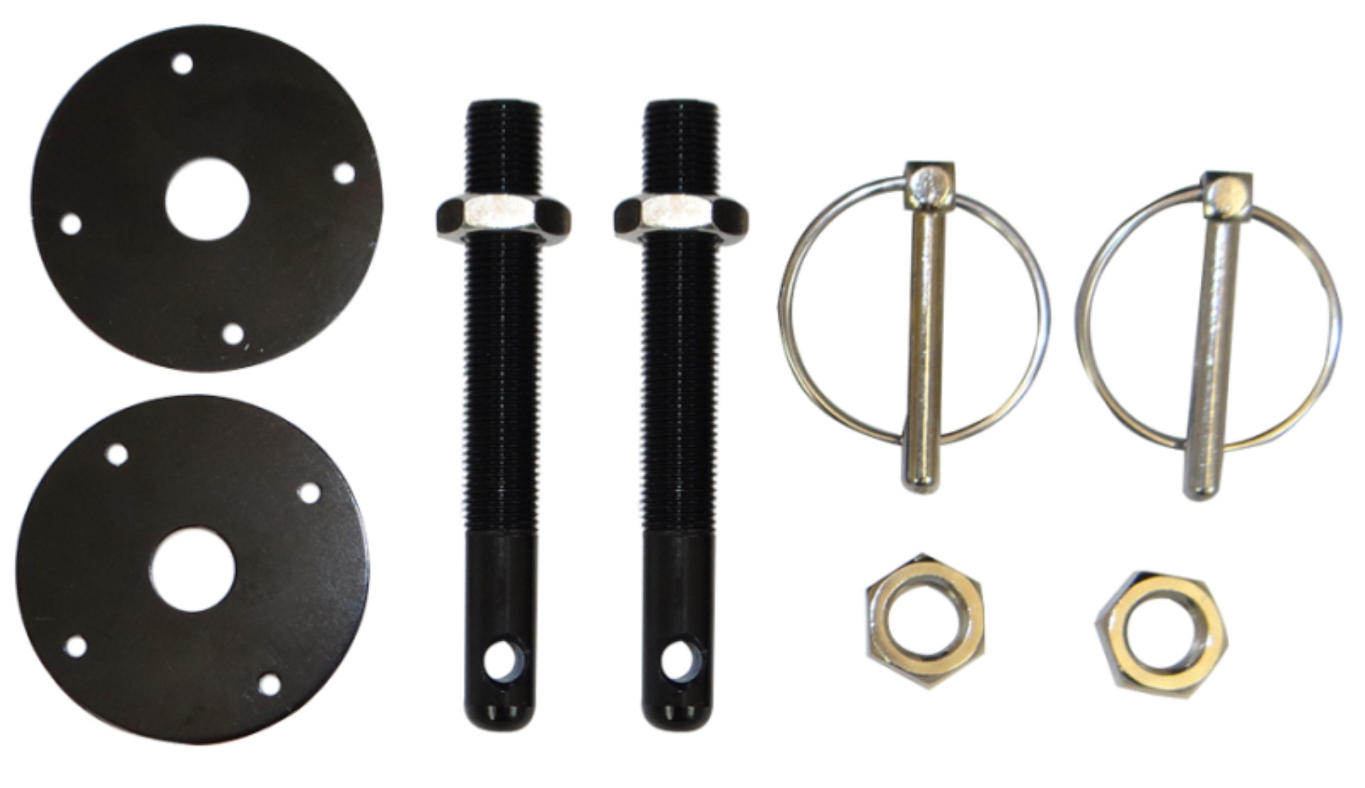 Picture of Moroso Hood Pin Set - 1/2in - Aluminum - Black - 2 Pack