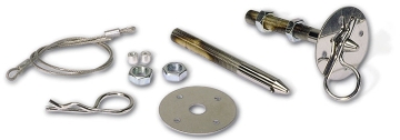 Picture of Moroso Chrome Hood Pin Set - 1/2in Diameter - 5in Pin - Steel - 2 Pack
