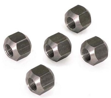Picture of Moroso Double Ended Lug Nuts - 5/8in-18 x 1in Hex (Use w/Part No 62010) - 5 Pack