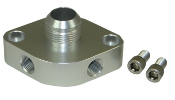 Picture of Moroso Chevrolet Big Block/Small Block Water Outlet Filler Neck -16An w/O-Ring & Two 3/8in NPT Ports