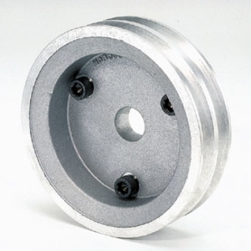 Picture of Moroso Chevrolet Small Block (w/Short Pump) Crankshaft Pulley - Double Groove - Cast Aluminum