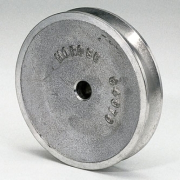 Picture of Moroso Chevrolet Small Block (w/Short Pump) Crankshaft Pulley - Single Groove - Cast Aluminum