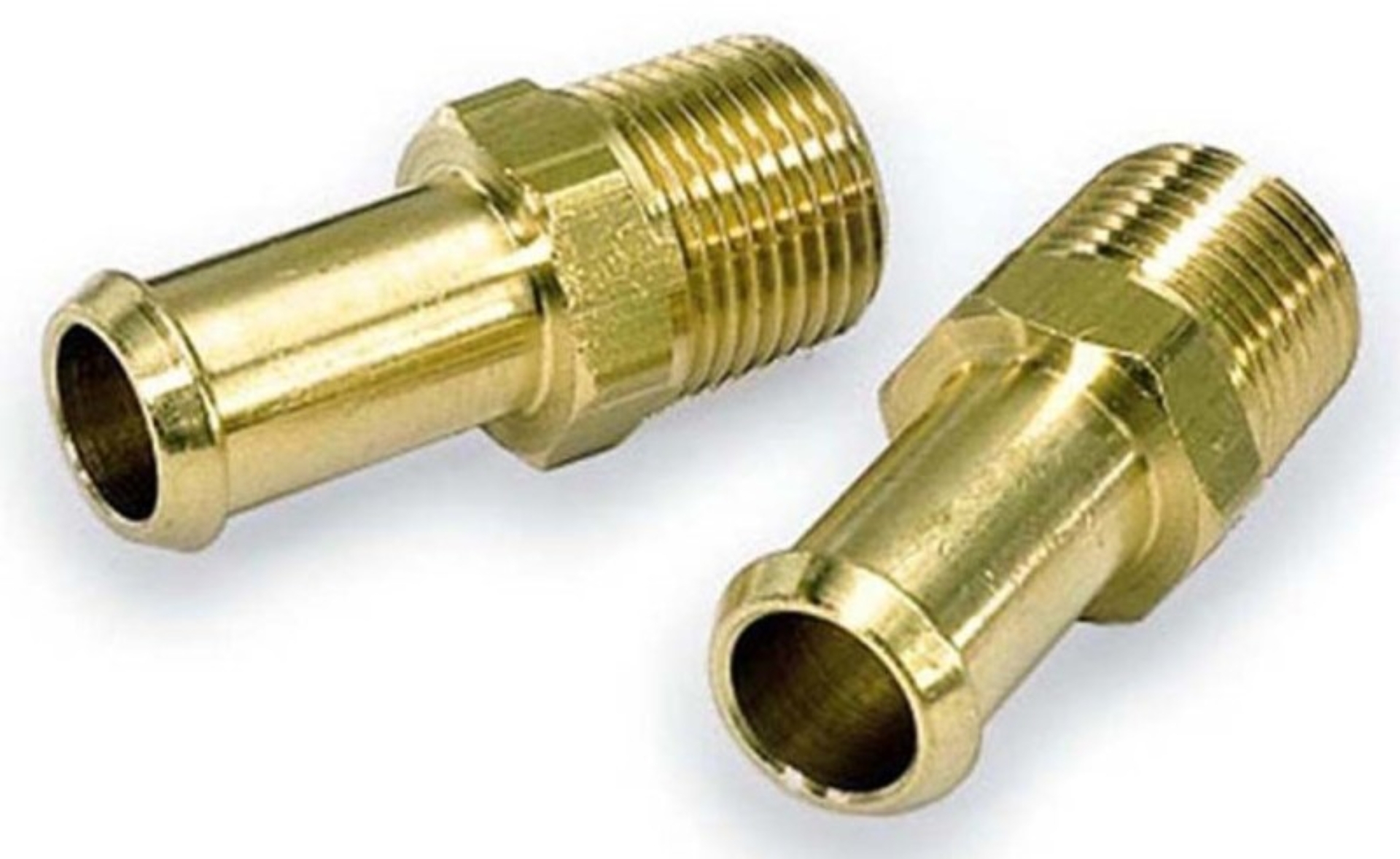 Picture of Moroso Fuel Hose Fitting - 1/2in NPT to 3/8in Hose - Brass - Single