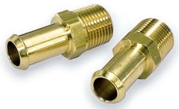Picture of Moroso Fuel Hose Fitting - 1/2in NPT to 3/8in Hose - Brass - Single