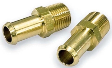 Picture of Moroso Fuel Hose Fitting - 3/8in NPT to 3/8in Hose - Brass - Single