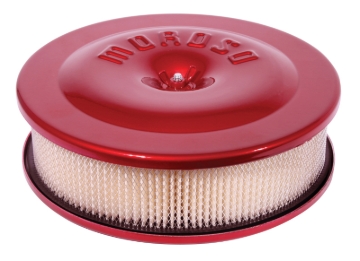Picture of Moroso Race/Street Air Cleaner - 8-1/2in x 2-3/8in Filter - Aluminum - Red Powder Coat