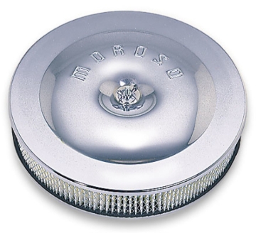 Picture of Moroso Race/Street Air Cleaner - 11-1/2in x 2-3/8in Filter - Steel - Chrome Plated