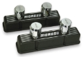 Picture of Moroso Chevrolet Small Block Valve Cover - 2 Covers w/2 Breathers - Black Finished Aluminum - Pair