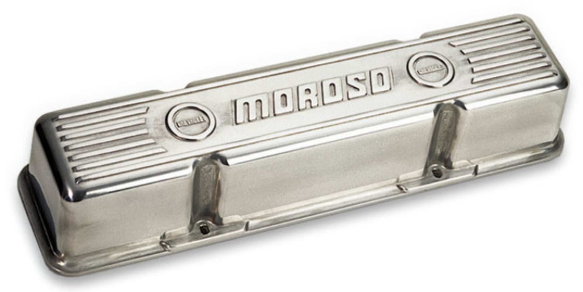 Picture of Moroso Chevrolet Small Block Valve Cover - 3.5in - Polished Aluminum - Pair