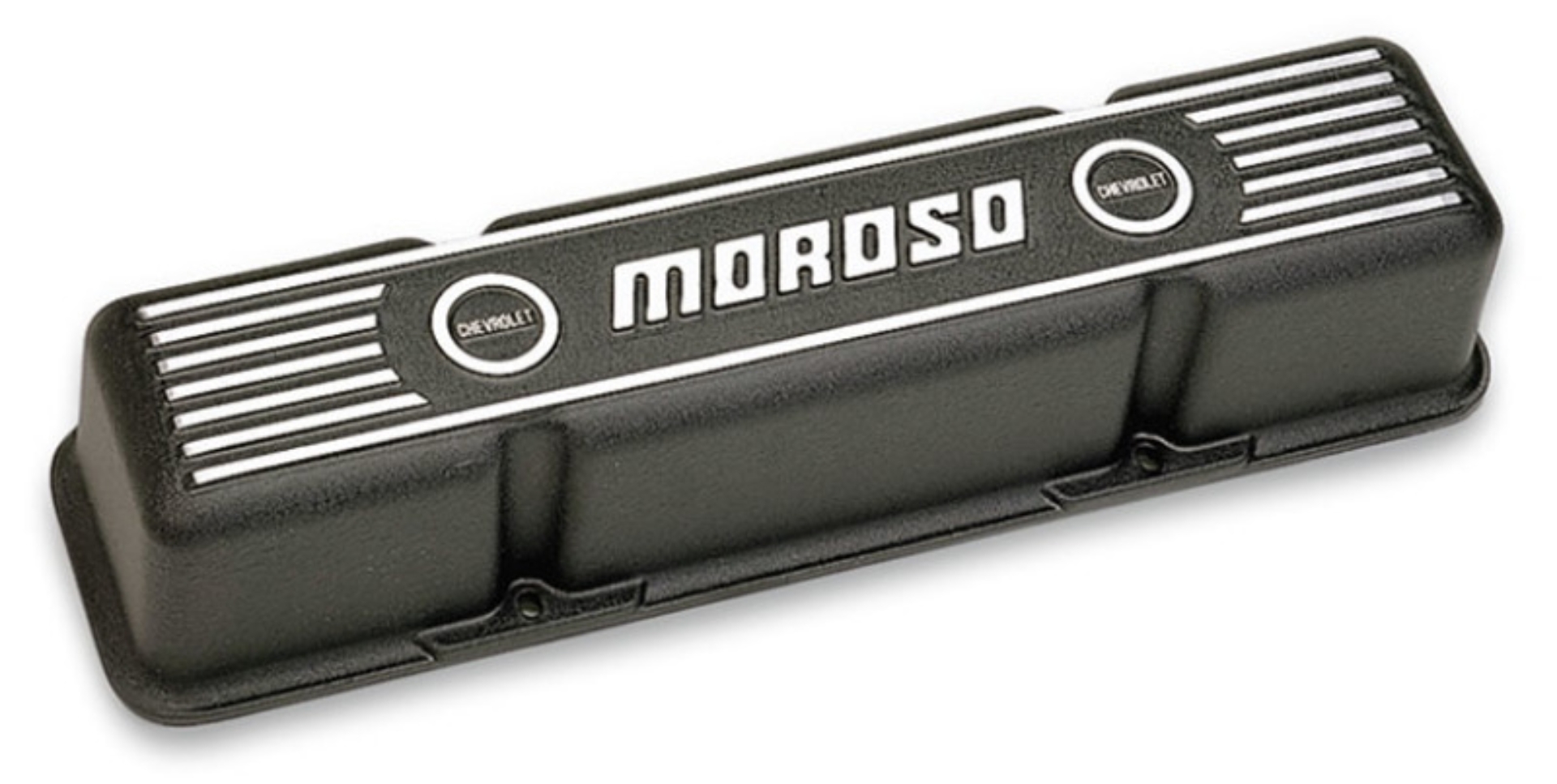 Picture of Moroso Chevrolet Small Block Valve Cover - 3.5in - Black Finished Aluminum - Pair