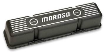 Picture of Moroso Chevrolet Small Block Valve Cover - 3.5in - Black Finished Aluminum - Pair
