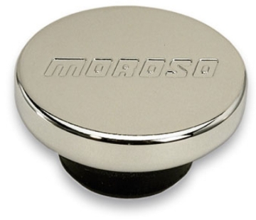Picture of Moroso Oil Filler Cap - 1.22in Diameter - Push-In Type - Chrome Plated