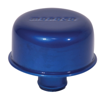 Picture of Moroso Valve Cover Breather - 1.22in Diameter - One Piece Push-In Type - Blue Powder Coat