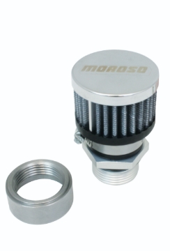 Picture of Moroso Weld-On Valve Cover Breather Kit - Steel Valve Covers - Chrome Finish