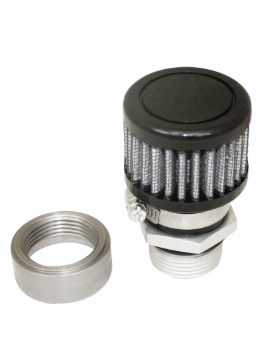 Picture of Moroso Weld-On Valve Cover Breather Kit - Steel Valve Covers - Black Finish