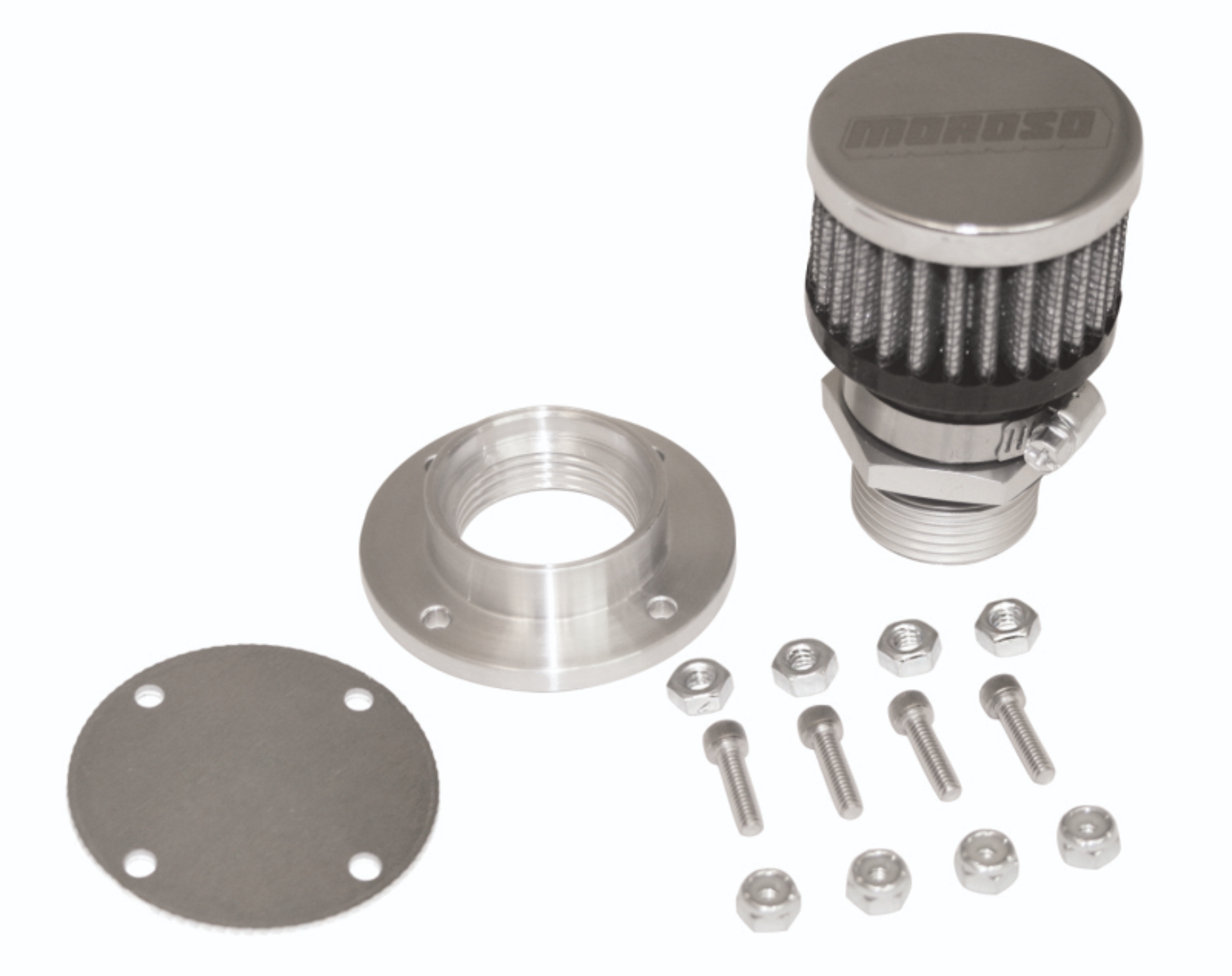 Picture of Moroso Non-Weld Valve Cover Breather Kit - Chrome Finish