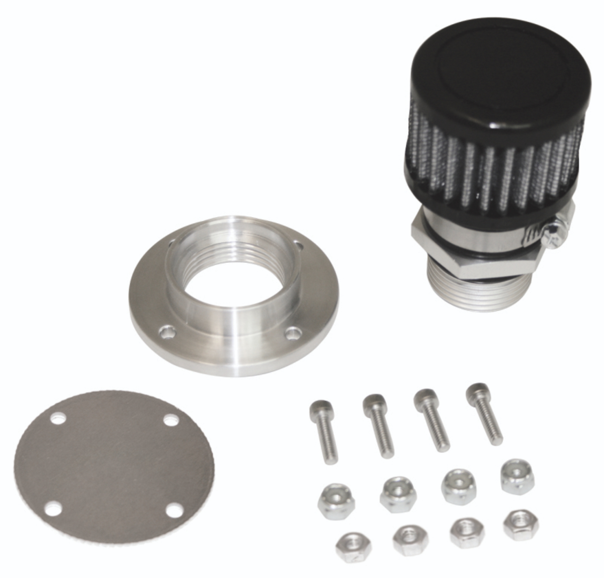 Picture of Moroso Non-Weld Valve Cover Breather Kit - Black Finish