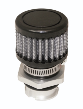 Picture of Moroso GM LS Valve Cover Breather Kit - OEM - Double Tab Oil Fill Hole - Black Finish