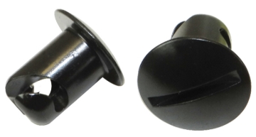 Picture of Moroso Quick Fastener - Oval Head - 7/16in x .450in - Steel - Black - 10 Pack