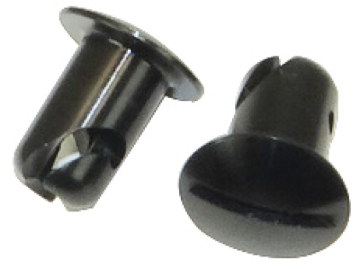 Picture of Moroso Quick Fastener - Oval Head - 7/16in x .450in - Aluminum - Black - 10 Pack