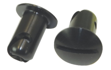 Picture of Moroso Quick Fastener - Oval Head - 7/16in x .550in - Aluminum - Black - 10 Pack