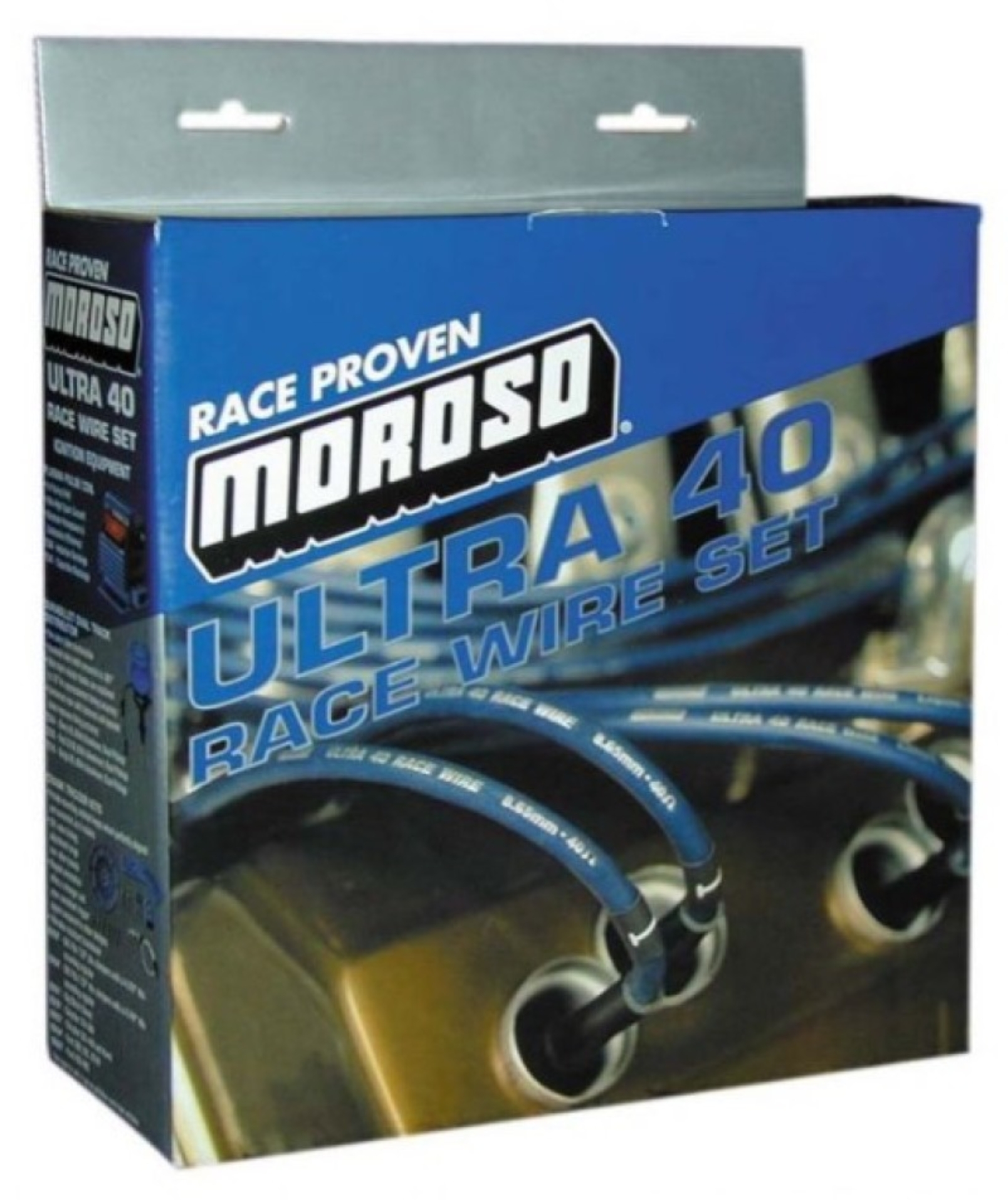Picture of Moroso GM LS Ignition Wire Set - Ultra 40 - Sleeved - 9.75in - Blue