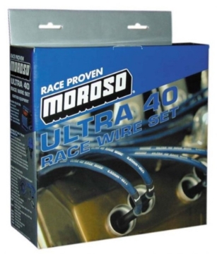 Picture of Moroso Chevrolet Big Block Ignition Wire Set - Ultra 40 - Unsleeved - Non-HEI - Crab Cap - Black