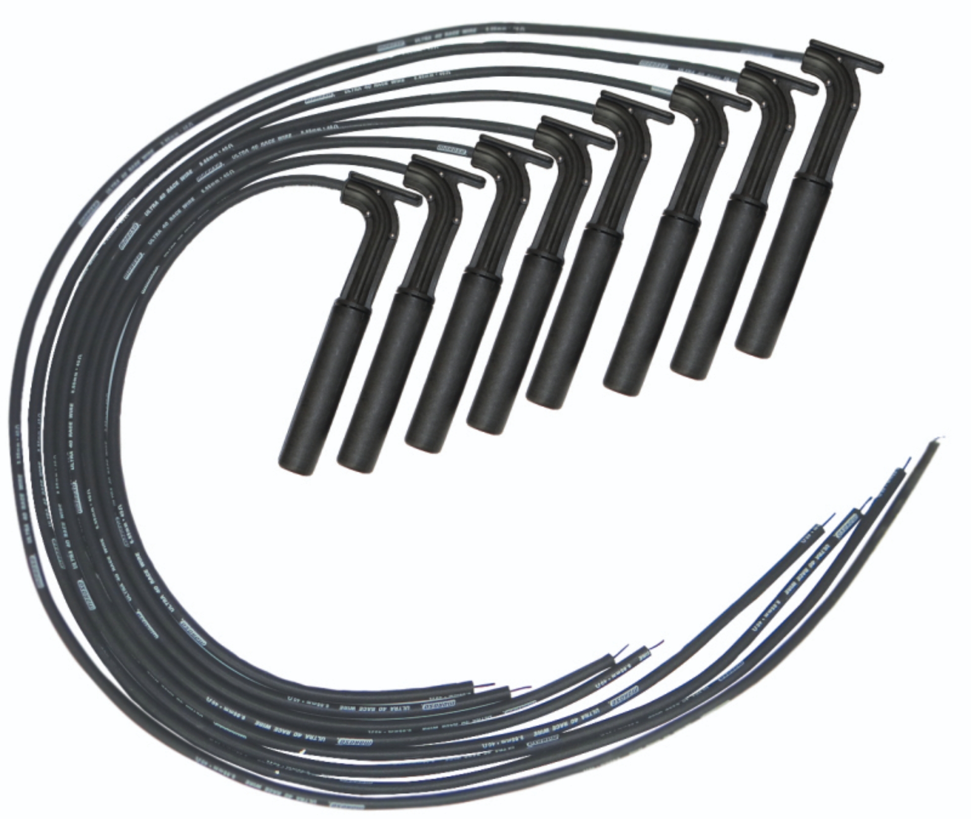 Picture of Moroso Universal/Hemi/BAE-AJPE Ignition Wire Set - Ultra 40 - Unsleeved - Long Handle - Black