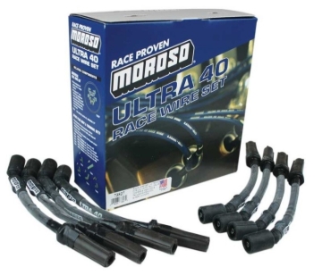 Picture of Moroso GM LS Ignition Wire Set - Ultra 40 - Sleeved - Coil-On - 9.75in Wire - Black