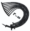 Picture of Moroso Chevrolet Big Block (w/Jesel) Ignition Wire Set - Ultra 40 - Sleeved - 90 Degree - Black