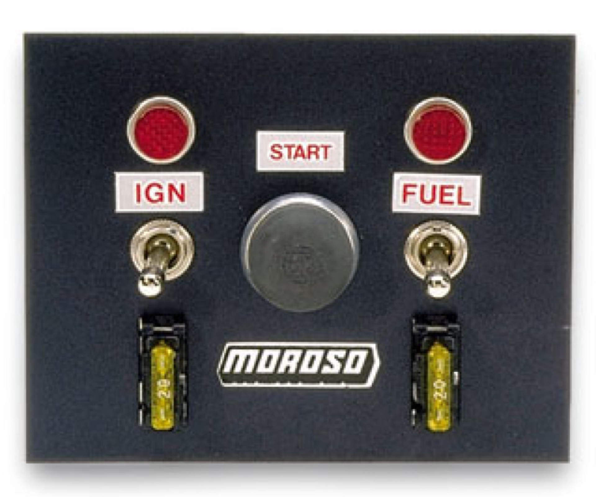 Picture of Moroso Toggle Switch Panel - Oval Track - 4in x 5in - Two On/Off Switches