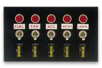 Picture of Moroso Toggle Switch Panel - Accessory - 4in x 6.75in - Five On/Off Switches