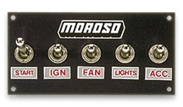 Picture of Moroso Toggle Switch Panel - Econo - 4in x 5in - Four On/Off Switches