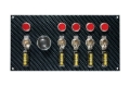 Picture of Moroso Toggle Switch Panel - Dash Mount - 4in x 7.75in - Grey/Black Fiber Design