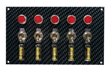 Picture of Moroso Toggle Switch Panel - Dash Mount - 4in x 6.75in - Grey/Black Fiber Design