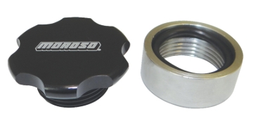 Picture of Moroso Universal Filler Cap Kit - 1-1/4-12UNF - Steel Bung - Black Anodized