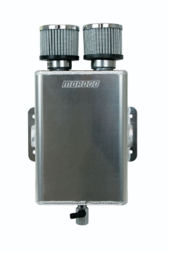 Picture of Moroso Breather Tank/Catch Can -16An Female Inlet - One on Each Side - Two Breathers - Aluminum