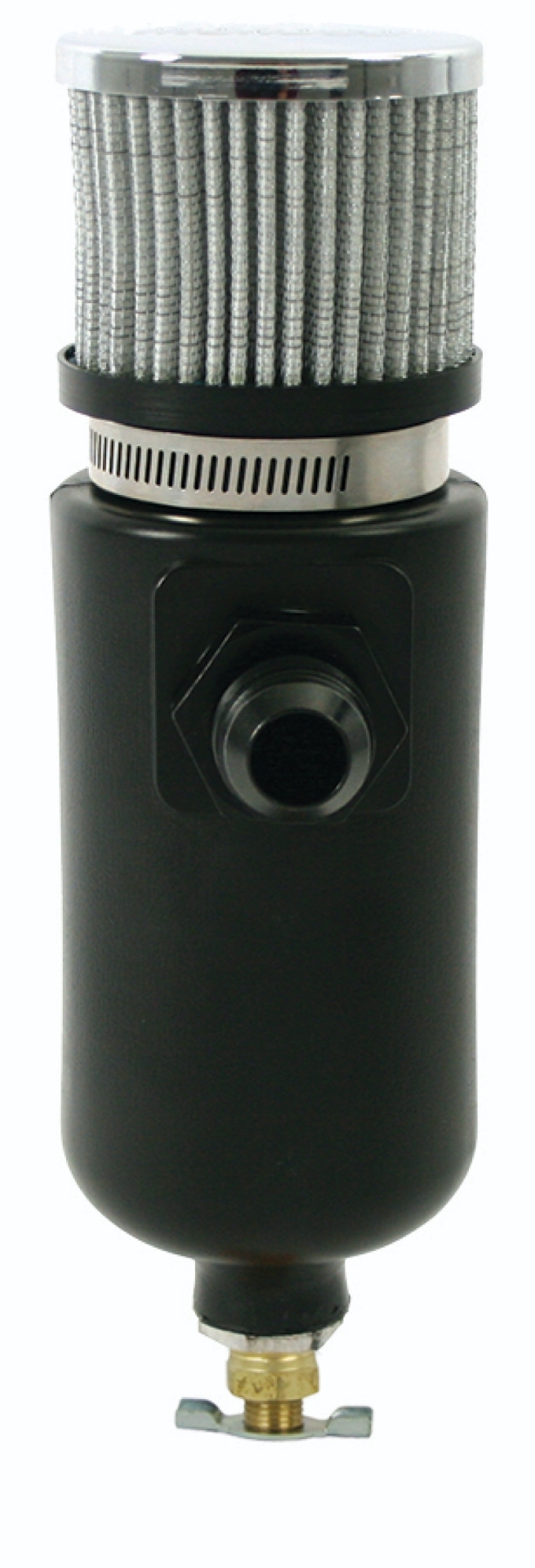 Picture of Moroso Breather Tank/Catch Can -12An Male Inlet - Black Polyethylene